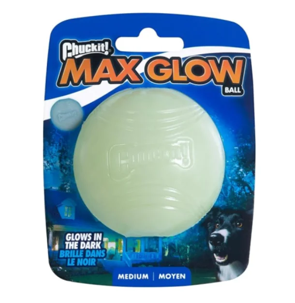 Chuckit Max Glow Ball Dog Toy  for dogs