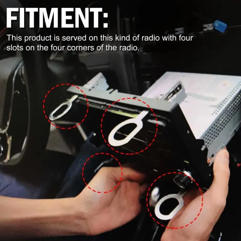 

﻿ 4-pieces disassembly tool set - suitable for installing audio systems in Volkswagen, Audi, Ford, Mercedes, and Skoda cars