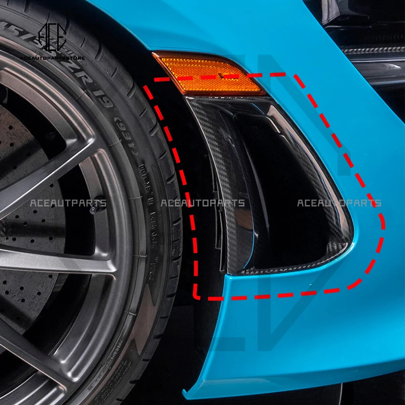 

Накладки на воздухозаборники переднего бампера из сухого карбона для McLaren 720s Coupe Spider, комплект обвеса, автомобильные аксессуары