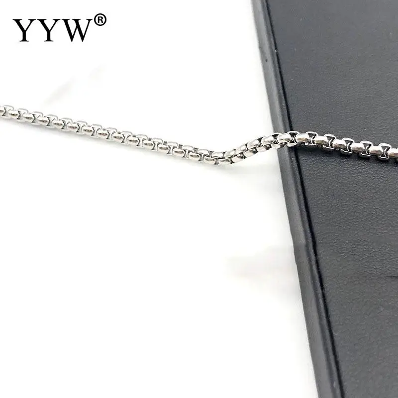 5m/Bag Width 2mm/2.5mm/3mm/4mm Stainless Steel Box Chain Necklace DIY Jewelry Making Men Women Original Color Jewelry Finding