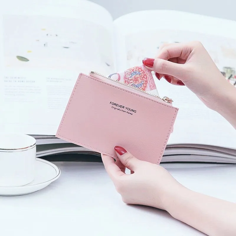 Zipper Card Holder Women Business Card Case Slim Credit Cards Wallet Coin Purse Female Money Bag Small Wallets Sports Bag