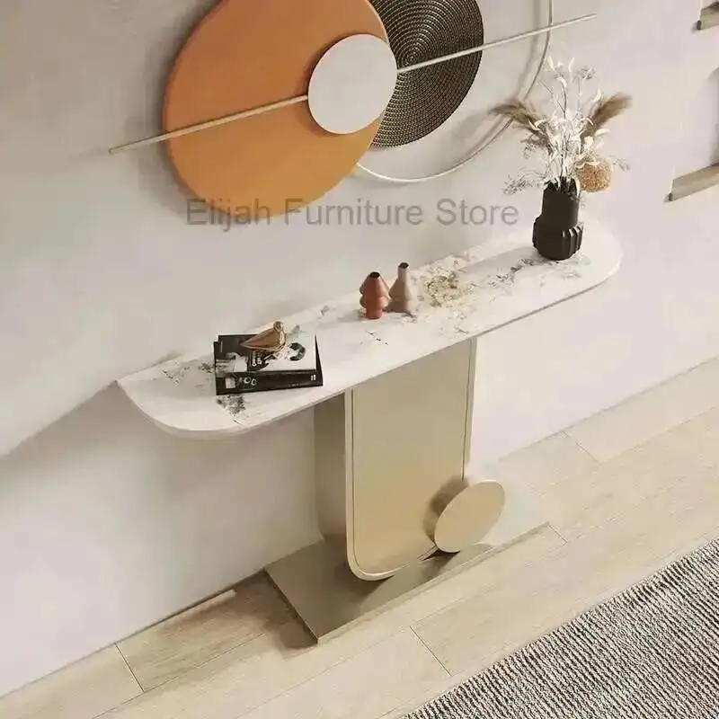 

Table Nordic Living Room Hallway Vertical Luxury Narrow Classic Table Vintage Design Tisch Wohnzimer Entrance Home Furniture
