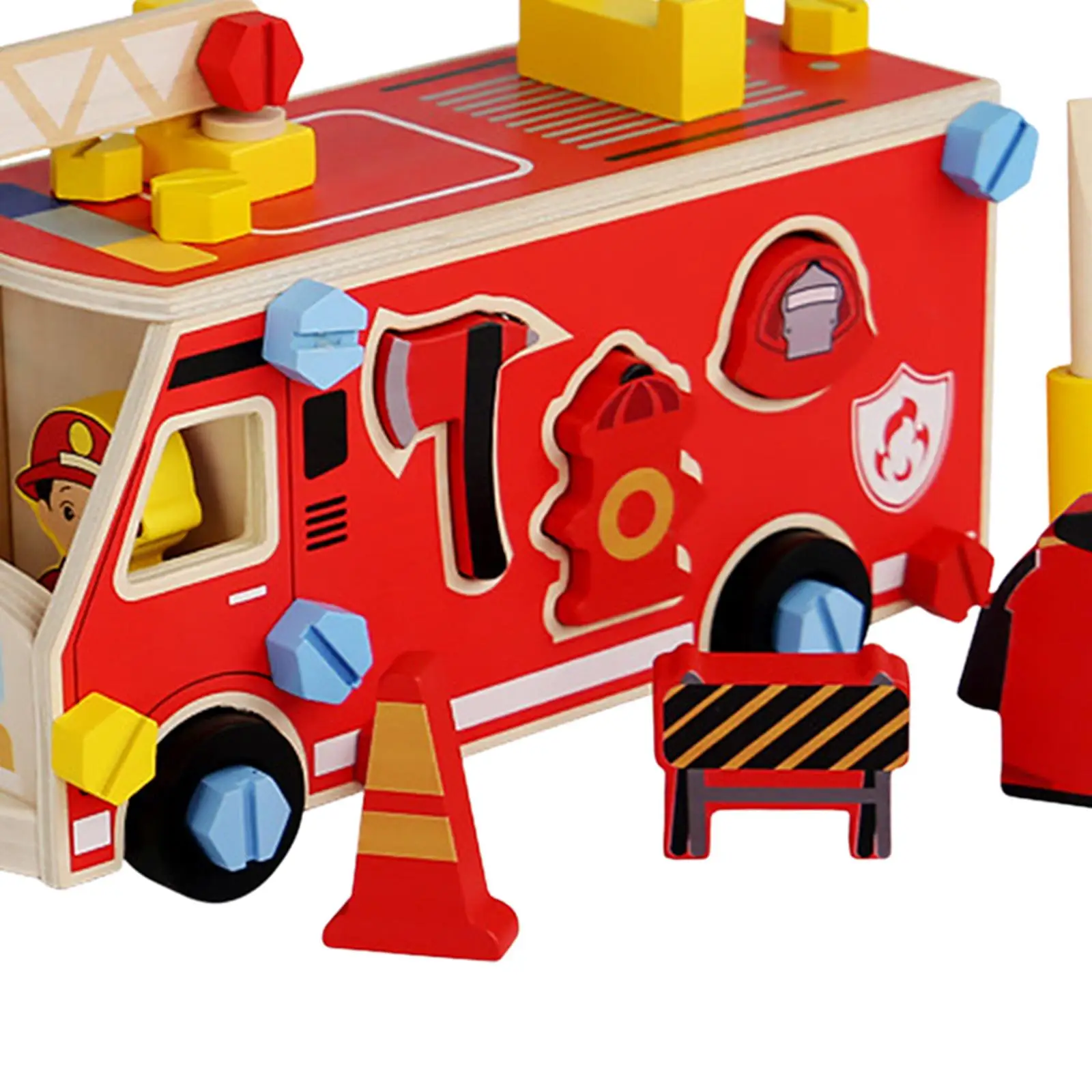 Spielzeugbausatz für Holzmuttern und Schrauben, passendes Spiel für Feinmotorikformen