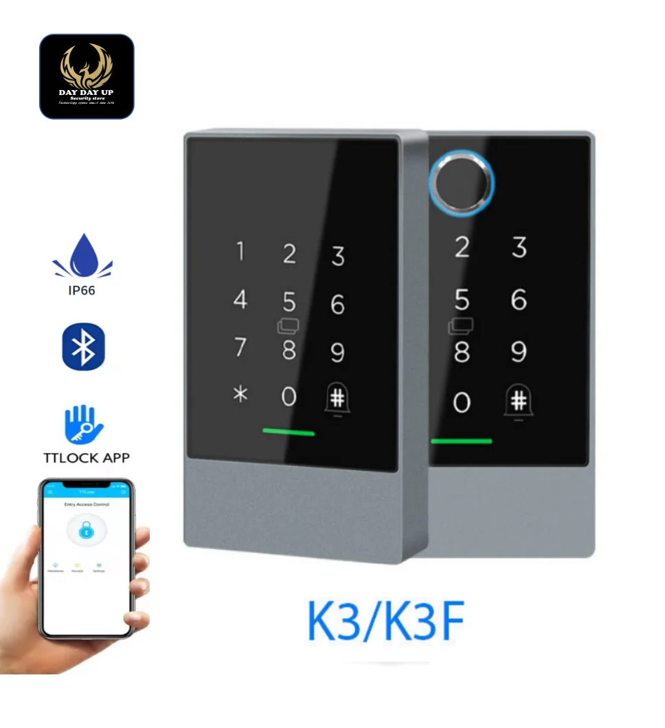 TTLOCK K3/K3F Fingerprint Access Control  Keypad 13.56Mhz RFID Card Nfc Bluetooth Optional G2 upgrade WiFi mode