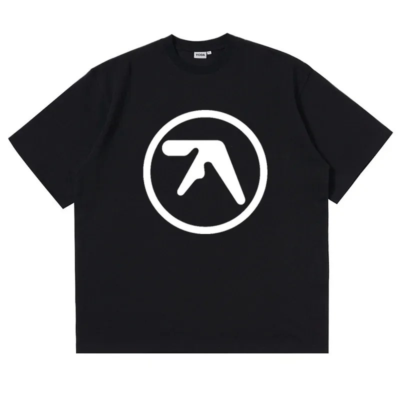 Men T-Shirt Aphex Twin Shirt 100% Cotton Print Oversized Streetwear Tees Women Short Sleeve Korean Fashion Aesthetic Clothing