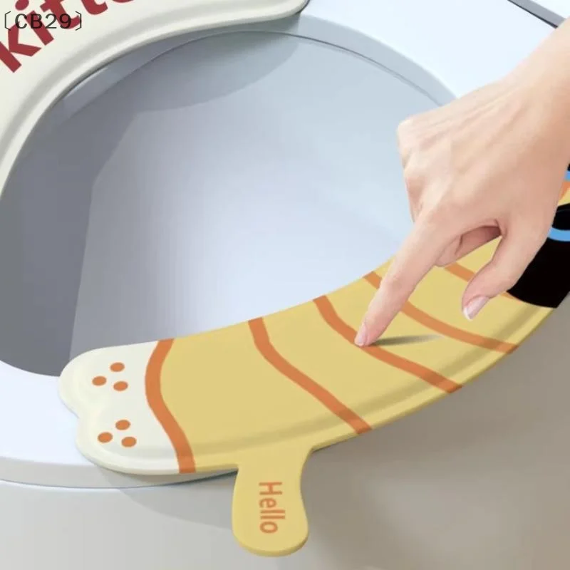 

tipoCB29 августшедший мультяшный коврик для сиденья унитаза, теплый мягкий чехол для унитаза, накладка на крышку сиденья для ванной комнаты, защита для табурета, набор аксессуаров для ванной комнаты