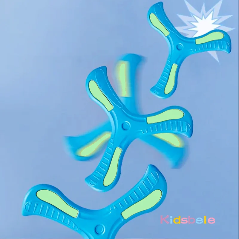 3 Pcs Boomerang Outdoor Sports & Camping Essential Boomerang Flying Disc with Night Glow 360 Degrees Returning Spinner Lawn Toy