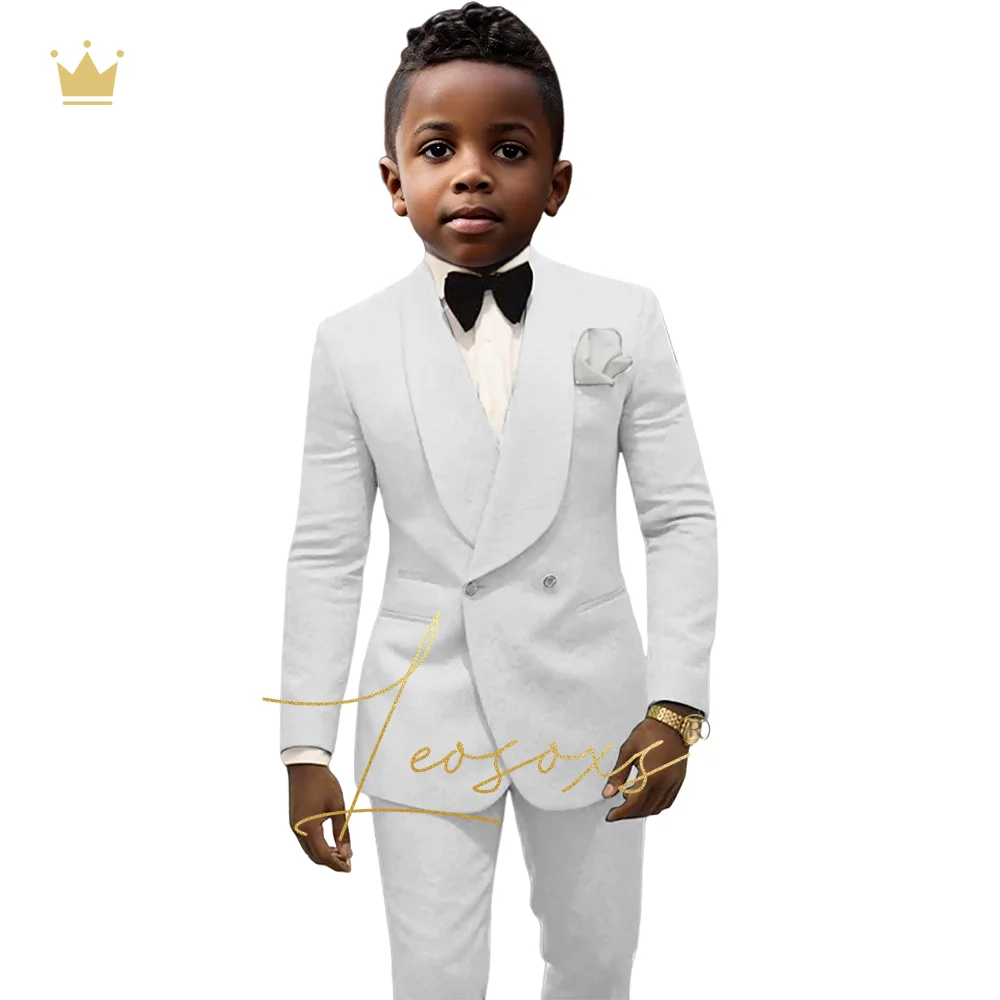 Boys jacquard jacket suit single button jacket trousers 2-piece suit, 3~16 years old children's custom dress wedding suit