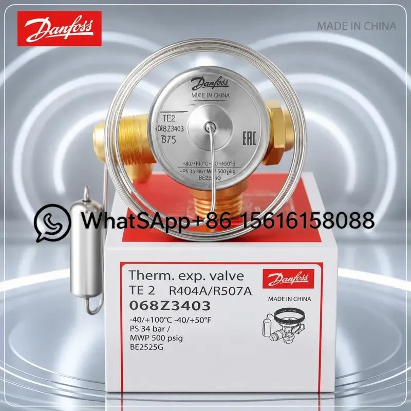 Original Danfoss TES2 Thermal Expansion Valve 068Z3403  068Z3405  068Z3409  068Z3421 Refrigeration AC Parts R404A R134a R407C