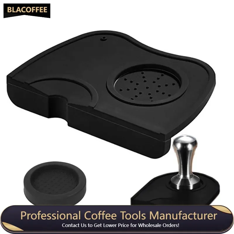 

Tamper Mat Silicone Espresso Tampering Mat Anti-Slip Mat Barista Tool Tamp Pad Black Home Kitchen Bar Coffee Tamper Station