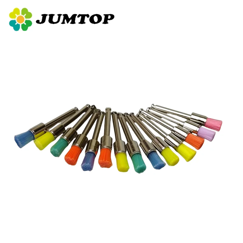 

JUMTOP 100Pcs Disposable Dental Polishing Brushes Flat Type Polisher Prophylaxis Brushes Teeth Whitening Tools