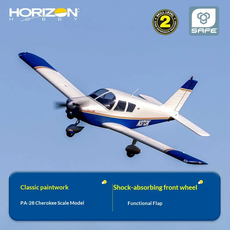 

Horizon Hobby PA-28 Cherokee 1.3m Scale RC Airplane With Shock Absorbing Front Wheel Safe System Skill Level 2 For RC Hobbyists