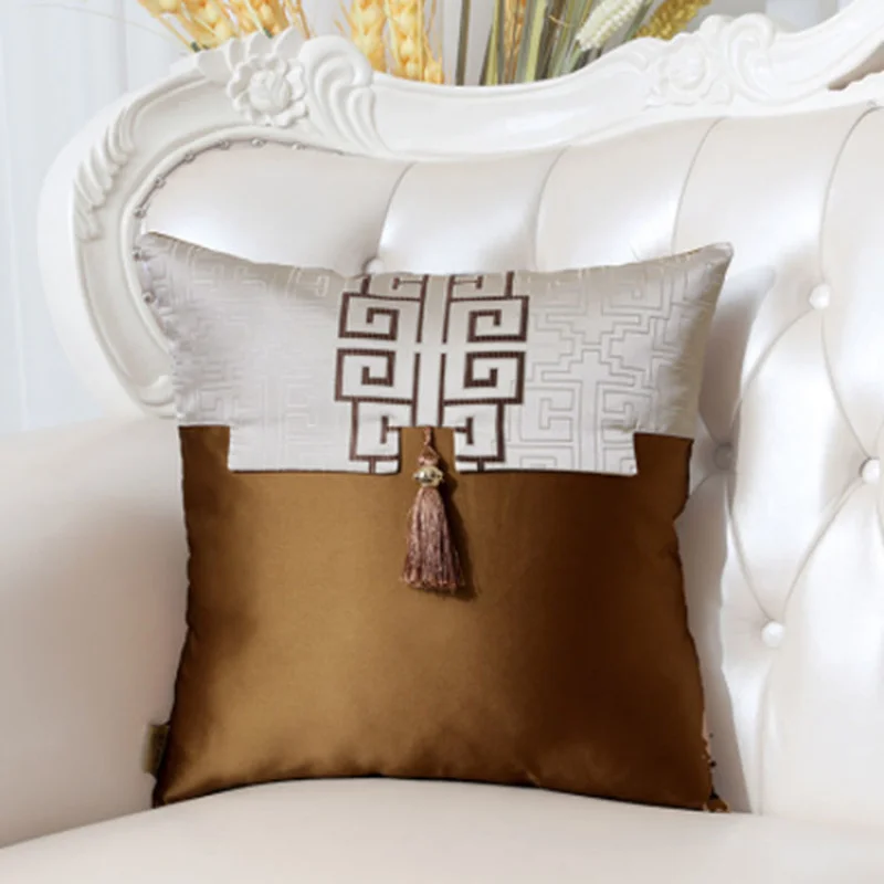 Neo-Classical fringes cushion cover pendant pillowcase sofa satin throw pillow cover