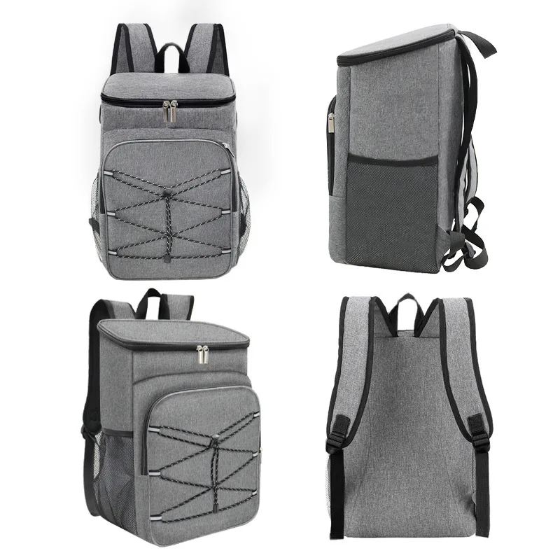 Outdoor fresh-keeping ice bag Large capacity thermal insulation backpack Anti-leakage double shoulder picnic bag Oxford cloth