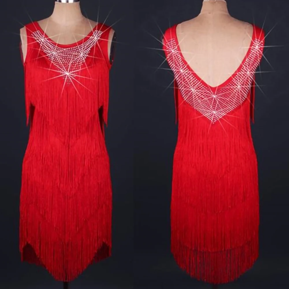 

Латинские танцы, 9 цветов, новая сапфирово-синяя румба без рукавов со стразами, желтая кисточка, черная тренировочная юбка для самбы