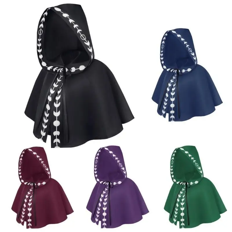 39BD Women Men Halloween Cosplays Costume Fancy Dress Party Wizard Witch Outfits