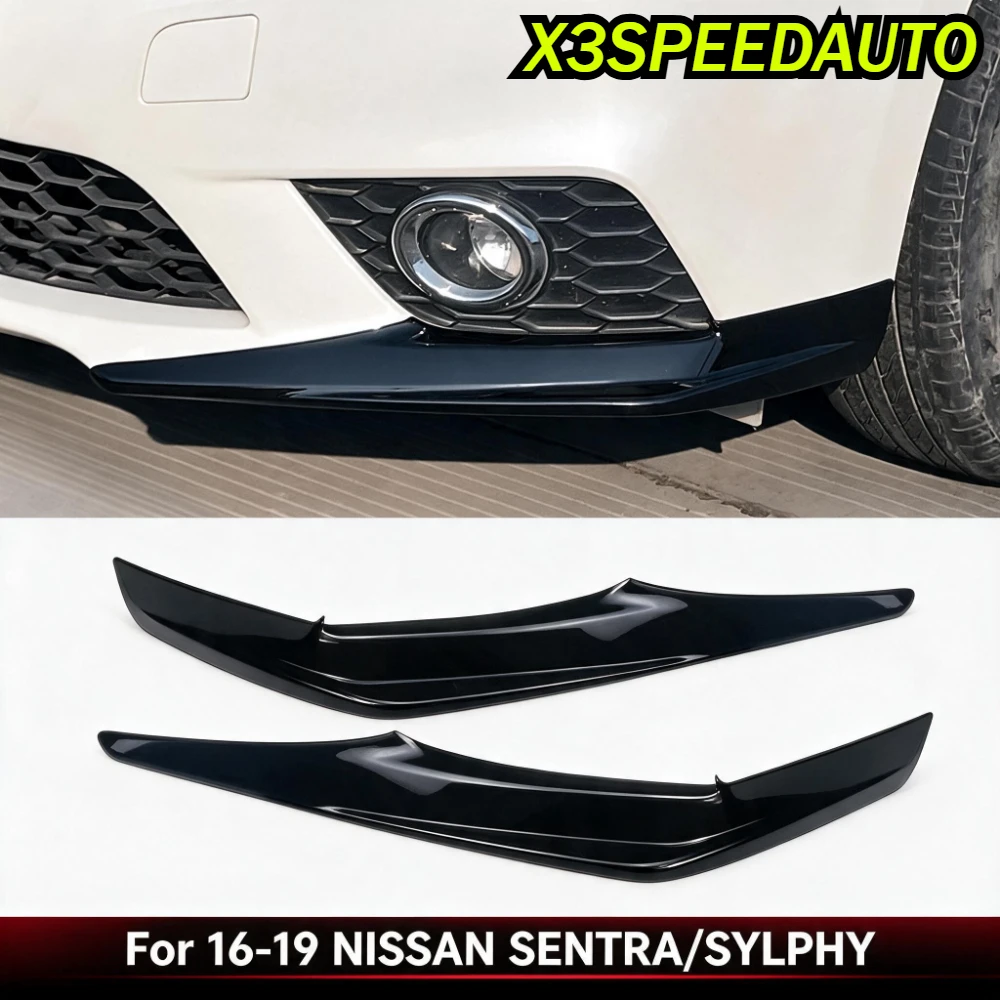 Fit For Nissan Sentra Sylphy 2016-2019 Front Bumper Corner Skirt Lip Cover Protector Guard Body Kit Protective Corners Diffuser