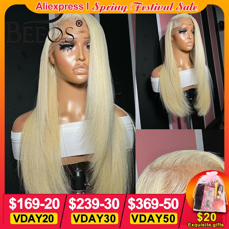 

BEEOS 613 Layered Cut Skinlike 13x6 HD Full Lace Frontal Human hair Wigs Straight Glueless 5x5 HD Lace Closure Wigs PrePlucked