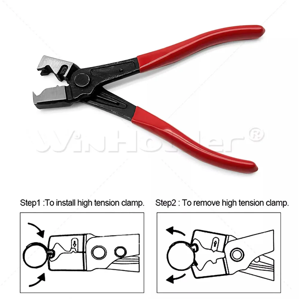 Professional Clicr-R Type Hose Clip Plier Practical Metal Collar Clamp CV Boot Swivel Tool Automotive Repairs Hand Tools Red