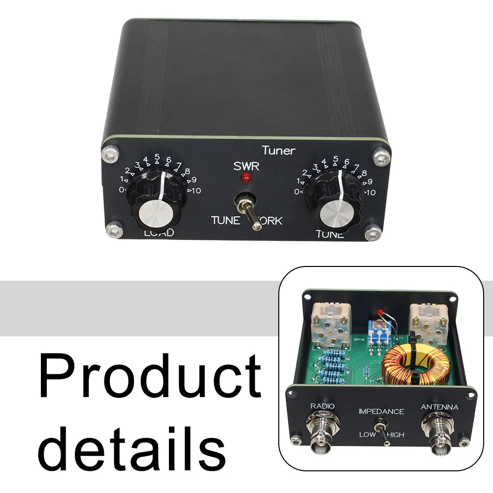 

HAM Radio Tuner QRP Manual Antenna Tuner High Efficiency Tuner Manual Adjustment For Ham Radio For Long Wire Antennas