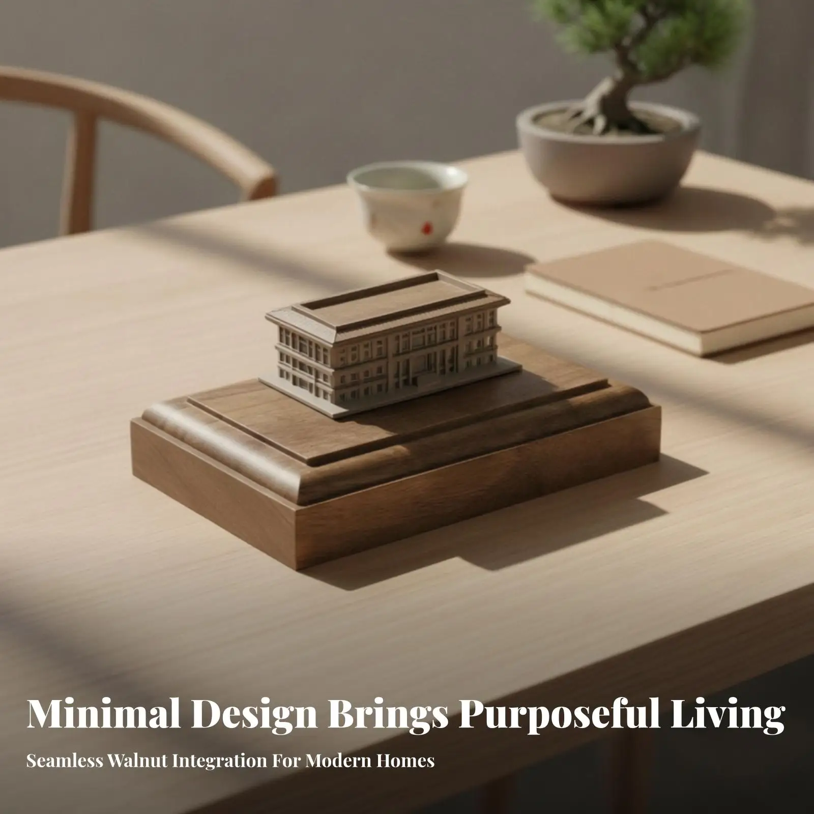 Desktop Display Base with Acrylic Edge Minimalist Rectangular Wooden Base Rectangular Pedestal Dark Brown for Collectors