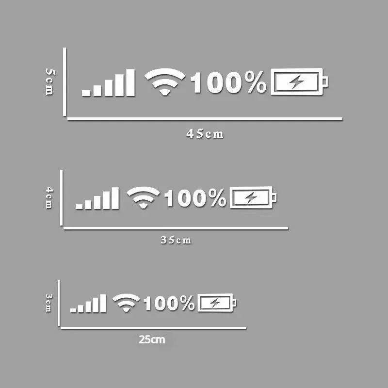 Auto Rear Windshield Stickers 5G Signal WiFi Power Reflective Truck Automobile Window Vinyl Decals on Car Mobile Phone Decor