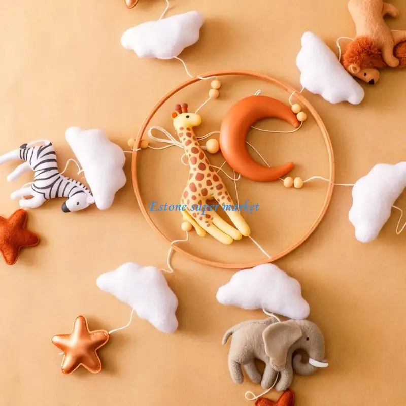 090B Giocattolo mobile per culla, sonaglio per animali, giocattolo da appendere, giocattolo rilassante per cameretta dei