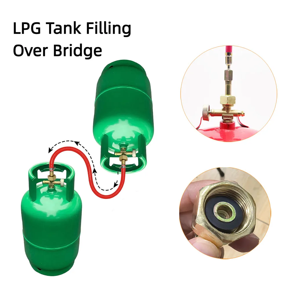 1Pc Bridge Gas Filling Rubber Pipe for Liquefied Gas Cylinders in Eastern Europe, LPG Cylinder Mutual Filling Connection Pipe