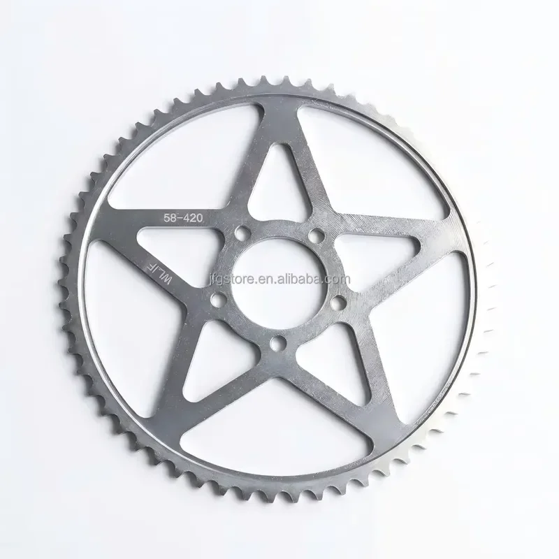 JFG High Torque 58 Tooth CNC Sprocket Durable 112 Link O Ring Chain Combo for Surron Light Bee Electric Motorcycles