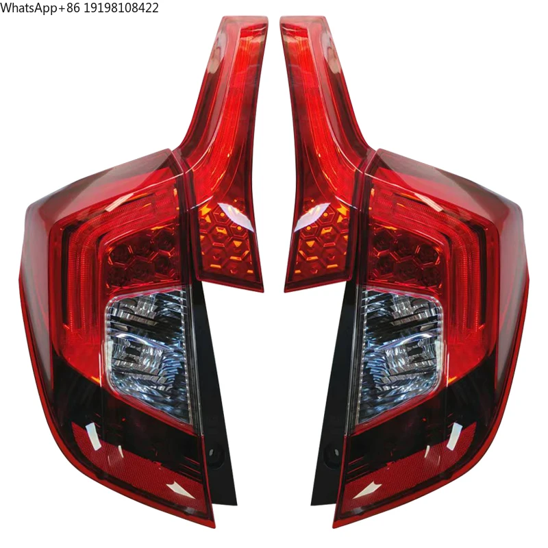 Customizable LED Tail Lights for Honda Fit Jazz GK 2014-2019 RS New Red Lens Customizable Accessories