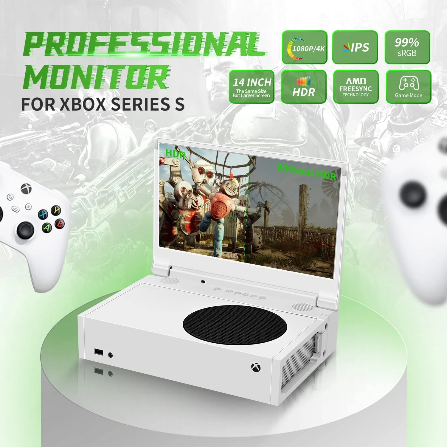 14 Inch Portable Gaming  X-BOX Series S 1080P IPS LED HD-MI USB Interface Backlit LCD Laptop Portable