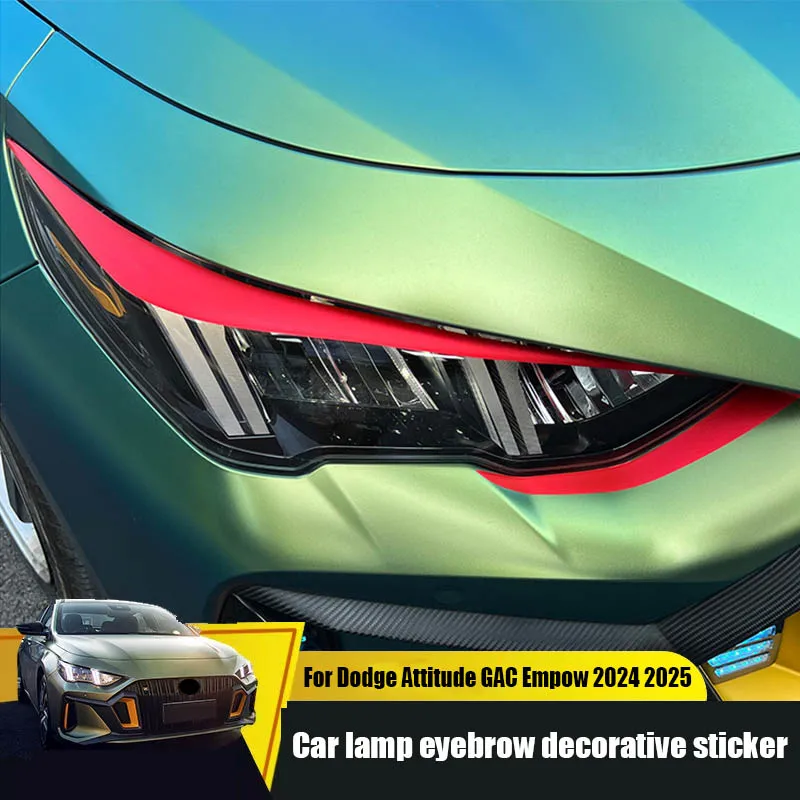 For Dodge Attitude GAC Empow 2024 2025 Car lamp eyebrow decoration sticker front bumper sticker exterior modification parts