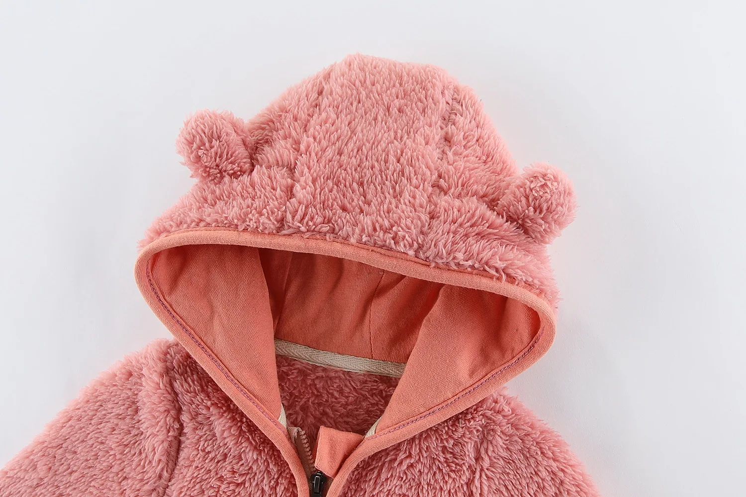 Frühling und Herbst Kinder Fleece Mantel Baby Bär Ohren Langarm Warme Jacke 0-3 Jahre Alte Kind Kleidung – Detail 13