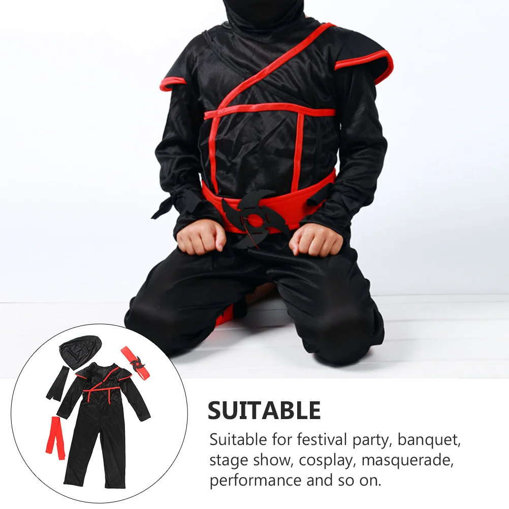 

Children's Ninja Costume Halloween Supplies Kid Cosplay Set Performance Clothes Stage Show