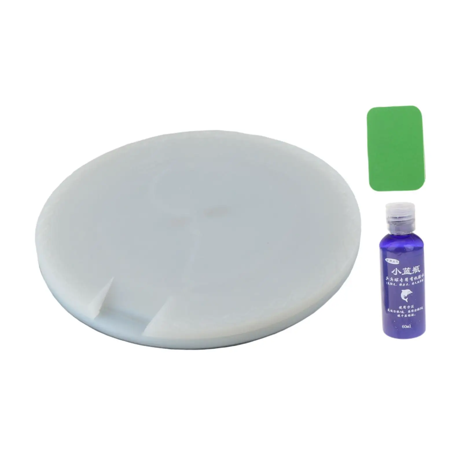 Almohadilla de goma para raqueta de tenis de mesa, herramienta giratoria de corte ensamblada, antideslizante con pegamento para tenis de mesa