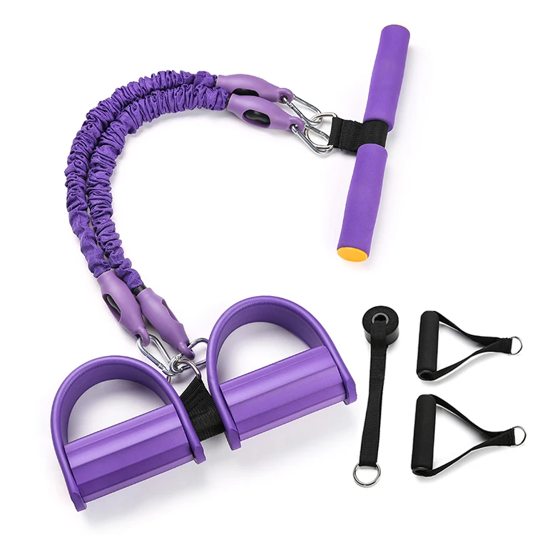 long anti slip purple resistance band door anchor exercises weighted tension rope