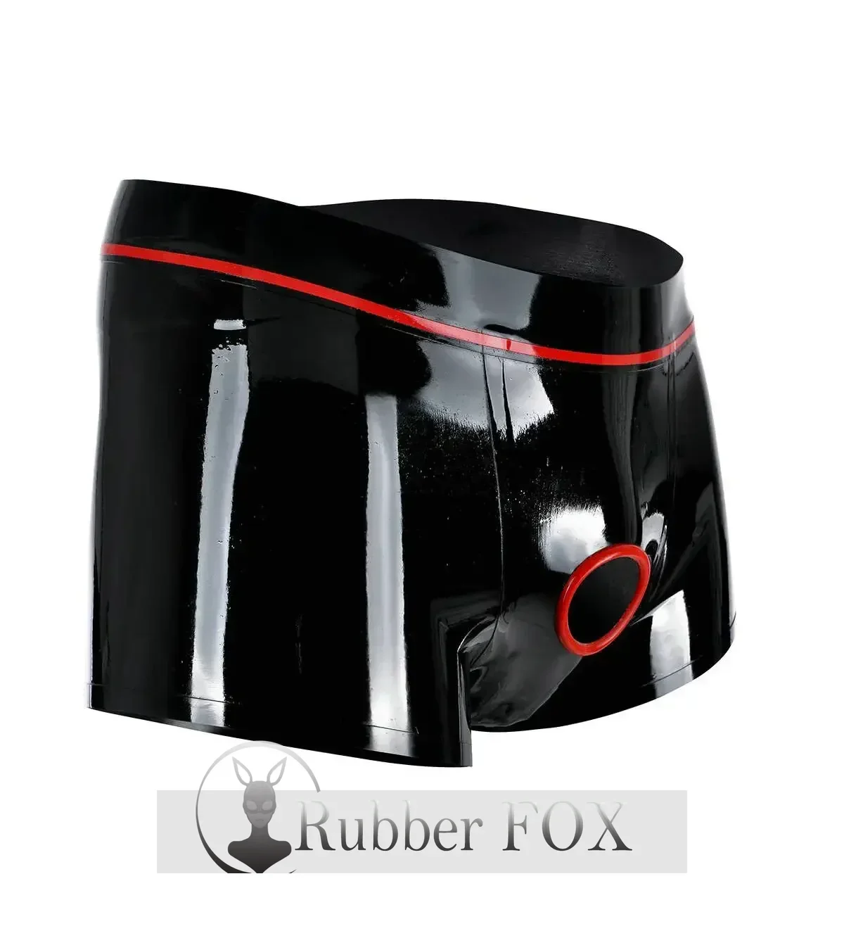 

customized customized Latex Sexy Men Underwear Open Front Rubber Panties Wet Look Underpants Fetish Male Panties Short Pants Han