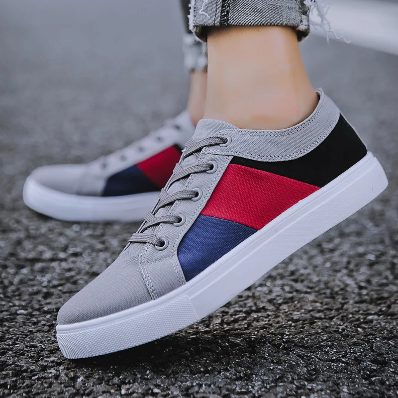 Men Cloth Shoes Summer Lightweight Comfortable Soft Bottom Shallow Mouth Men Sneakers Casual Shoes Color Blocking Men Shoes