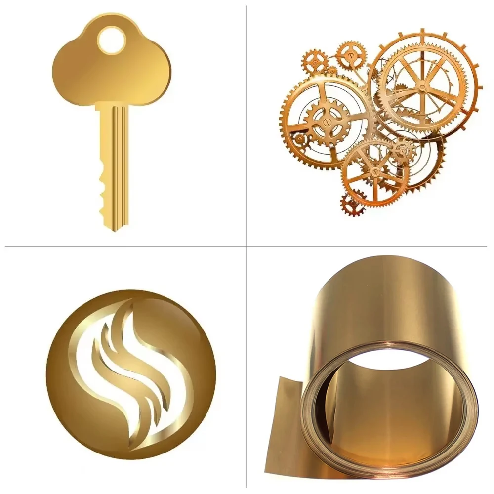 

Brass Strip Sheet Foil 0.01-1mm Thickness, High Precision Laser Cutting, Custom Size, for DIY Crafts Model Making Jewelry