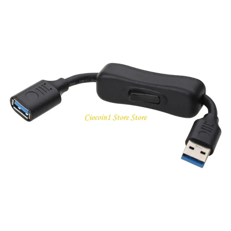 A3PC Straight-headed USB Extension Cable Cord with On Off Switch Support Data Transfer & Power Supply for USB-powered Fan