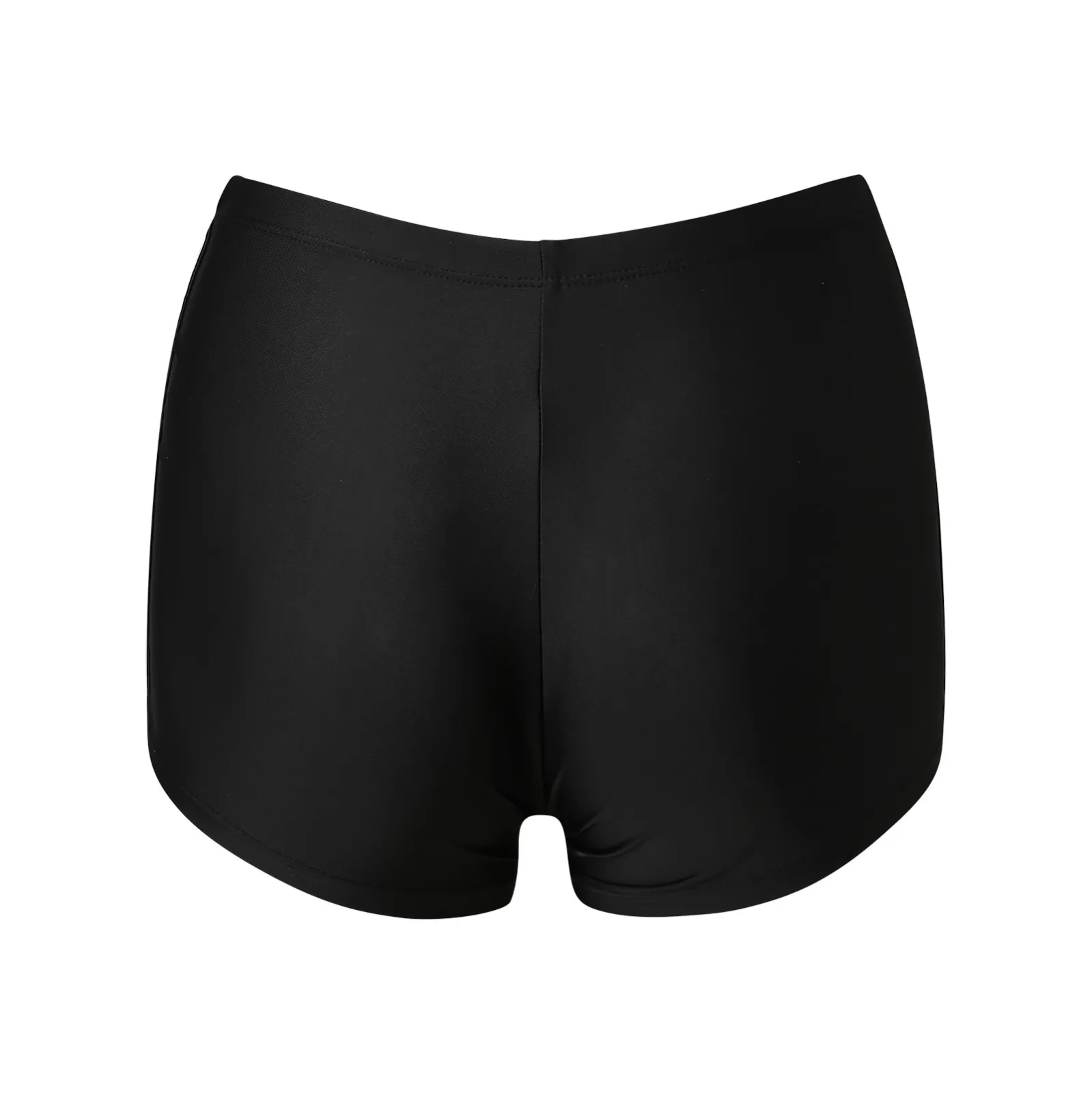 Parte inferior de Bikini unicolor para mujer, Tankini, pantalones cortos de cintura alta para correr, bañador de playa, 2024