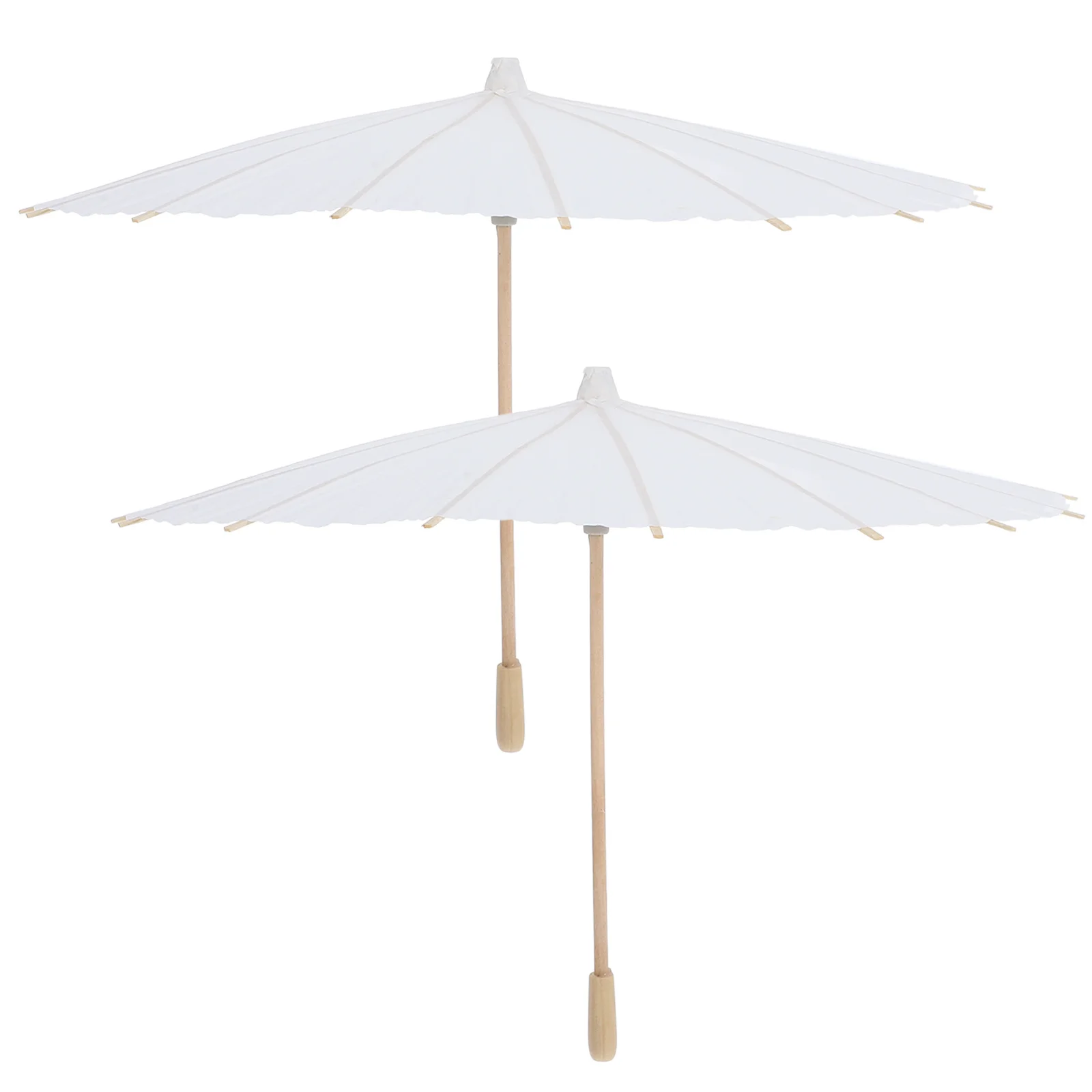 

2Pcs DIY Painted Umbrella Oiled Paper Mini White for Sun Travel Japanese Parasol Wedding Umbrella Wedding Decor