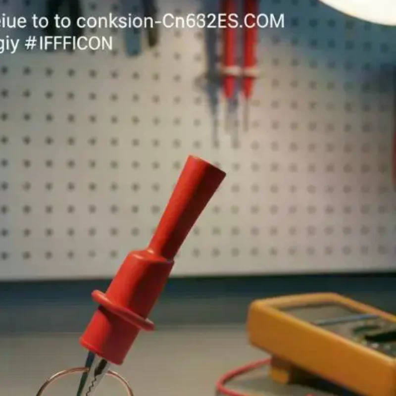Universal Multimeter Test Clamps 2Pcs Red Black 10A 1000V AC DC Insulated Wire Probes for Circuit Testing Work