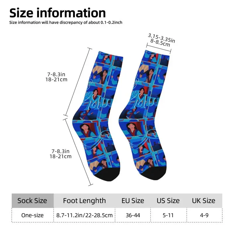 Custom Mulan Princess Men's Crew Socks Unisex Fun Spring Summer Autumn Winter Dress Socks