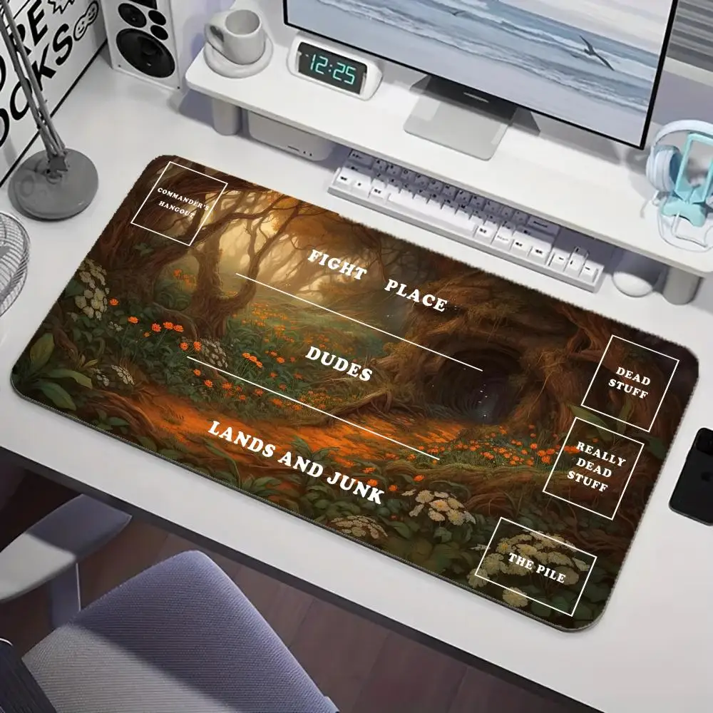 Mythical Magic Forest Magic Party Game Mat Durable Rubber for MTG&TCG Games 35X60cm Mouse Pad Offices Desk Mats Friendly Design