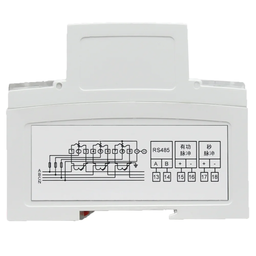 

High Precision RS485 Interface Modbus Protocol Rail Installation AC Charging Station LCD Three-Phase Digital Energy Meter