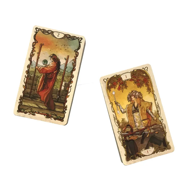 Tarot Mucha Tarot Oracle, 78 cartes, carte de Divination du destin, jeu de famille, Guide PDF