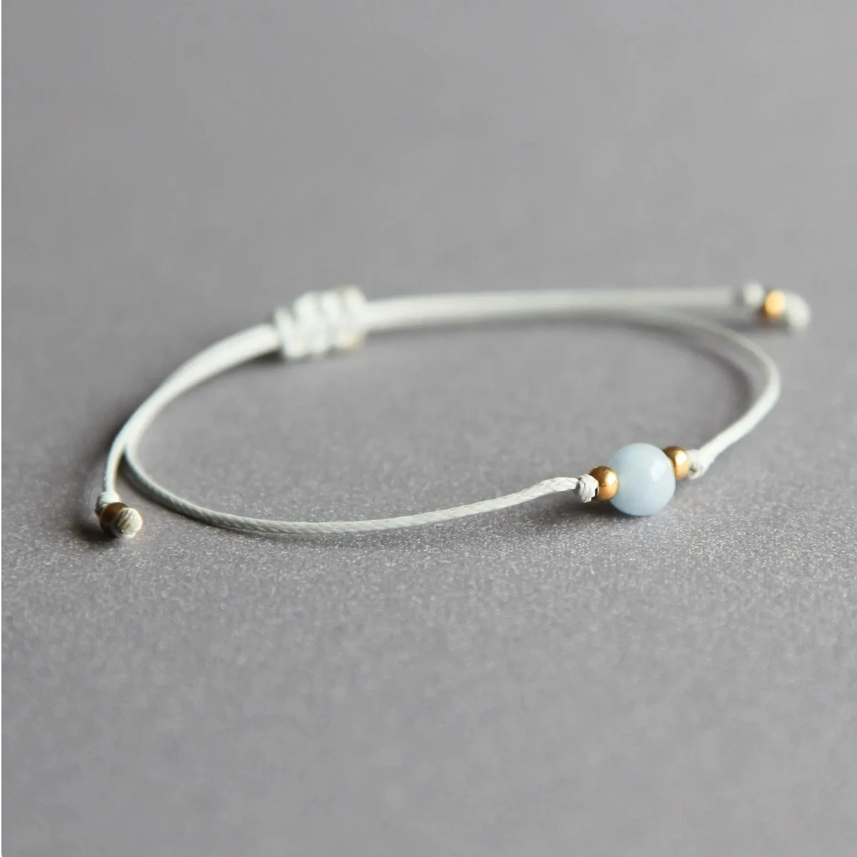 Angelite Crystal Angelite Quartz Angelite Gemstone Anxiety Relief Healing Bracelet