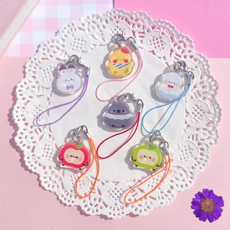 Love and Deepspace Mascot Acrylic Phone Charms | Bunbun Artsy Birb Happy Snowman Grumpy Crow Sunny Apple Xavier | Rafayel Sylus