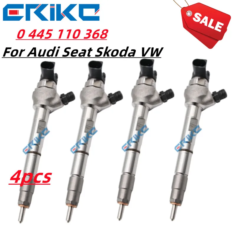 

4PCS 0 445 110 368 COMMON RAIL INJECTOR 0 445 110 368 0986435166 0986435167 03L130277J for Audi for Seat for VW for Skoda